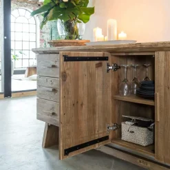 Buffet<Made in Meubles Buffet en bois recyclé 2 portes Blaise