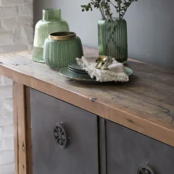 Buffet<Made in Meubles Buffet en bois recyclé et métal Hector