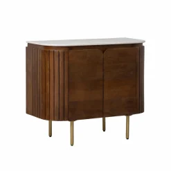 Buffet<Made in Meubles Buffet en marbre et bois de manguier Sienne