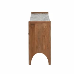 Buffet<Made in Meubles Buffet en marbre et bois d'acacia Calix