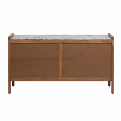 Buffet<Made in Meubles Buffet en marbre et bois d'acacia Calix