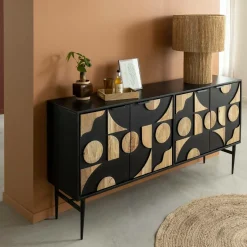 Buffet<Made in Meubles Buffet en métal et bois de manguier Metinna