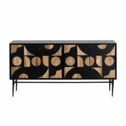 Buffet<Made in Meubles Buffet en métal et bois de manguier Metinna