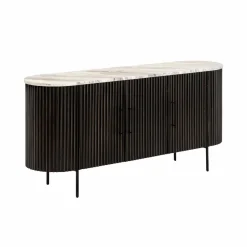 Buffet<Made in Meubles Buffet en métal et marbre Alfred