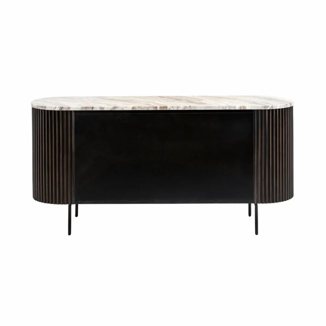 Buffet<Made in Meubles Buffet en métal et marbre Alfred