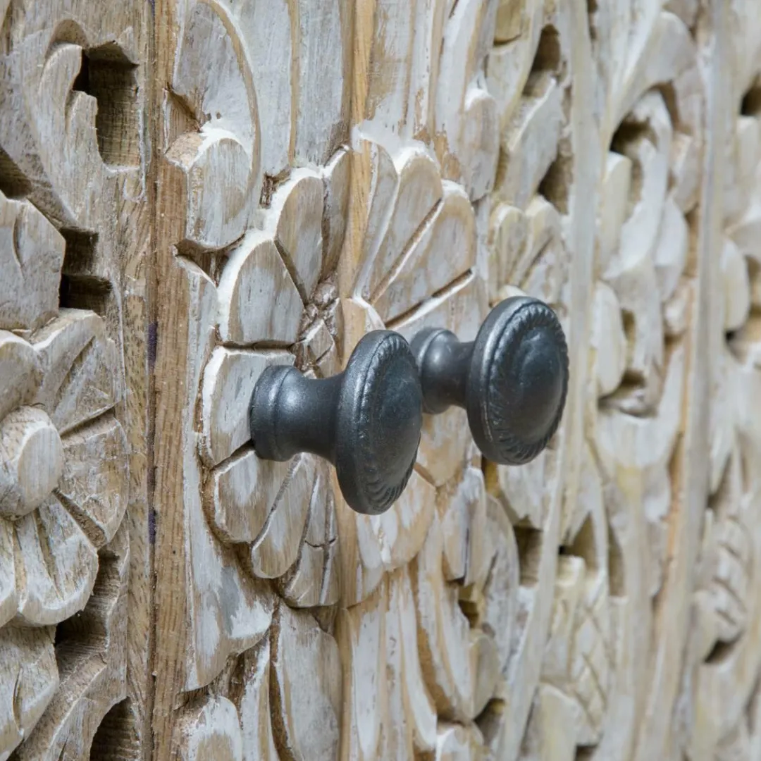 Buffet<Made in Meubles Buffet enfilade en bois de manguier blanchi Lila