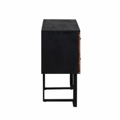 Buffet<Made in Meubles Buffet haut en bois d'acacia et métal Pippa