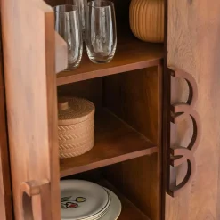 Buffet<Made in Meubles Buffet haut en bois d'acacia Quilla