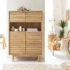Buffet<Made in Meubles Buffet haut en bois d'acacia Marin