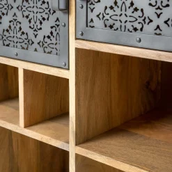 Buffet<Made in Meubles Buffet haut en bois de manguier Sahara