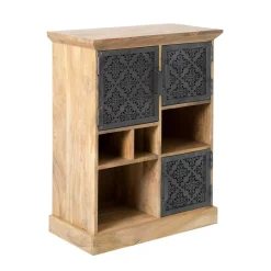 Buffet<Made in Meubles Buffet haut en bois de manguier Sahara