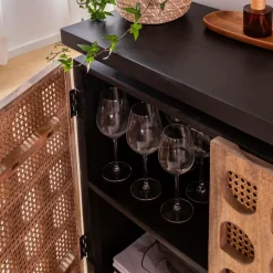 Buffet<Made in Meubles Buffet sculpté en bois de manguier Camélia