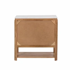 Buffet|Meuble Sous Vasque<Made in Meubles Buffet vitré en bois d'acacia et marbre Emyr