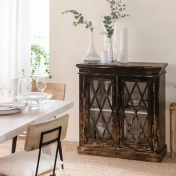 Buffet|Vitrine<Made in Meubles Buffet vitrine en bois de manguier êve