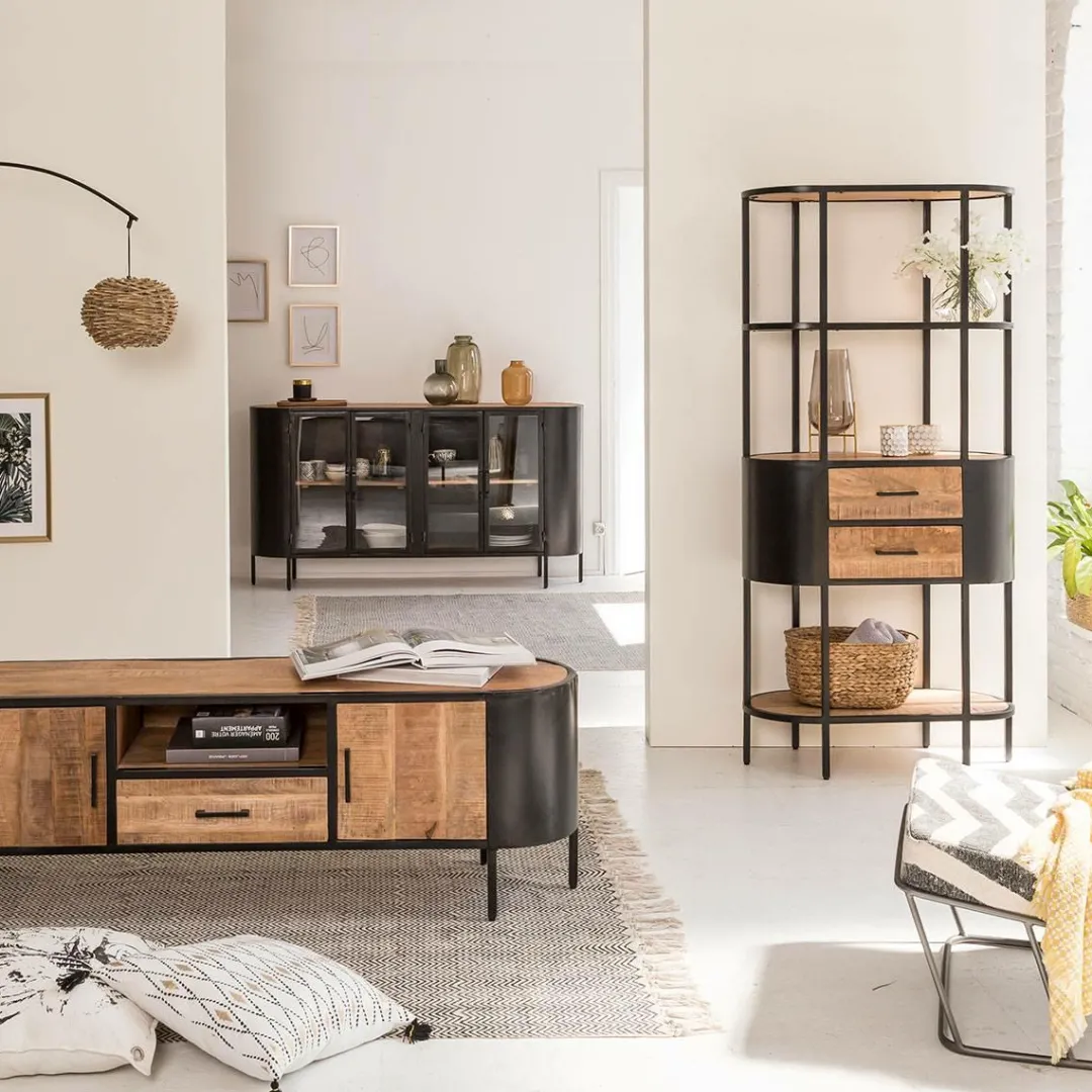 Buffet|Vaisselier<Made in Meubles Buffet vitrine en métal Achille