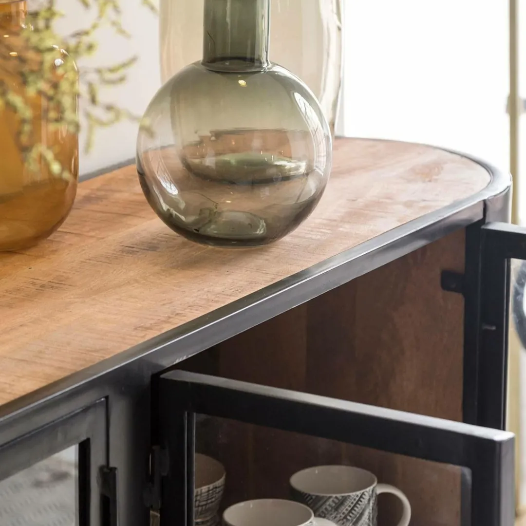 Buffet|Vaisselier<Made in Meubles Buffet vitrine en métal Achille