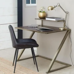 Bureau<Made in Meubles Bureau pupitre en bois et métal Capucine