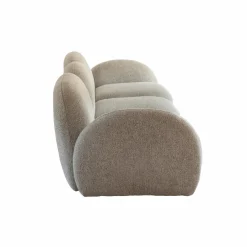 Canapé<Made in Meubles Canapé 3 modules en tissu bouclette gris Calya