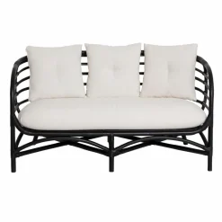 Canapé<Made in Meubles Canapé en rotin noir 2 places Anissa