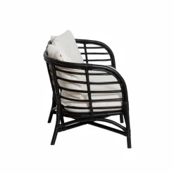 Canapé<Made in Meubles Canapé en rotin noir 2 places Anissa