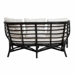 Canapé<Made in Meubles Canapé en rotin noir 2 places Anissa
