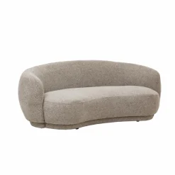 Canapé<Made in Meubles Canapé en tissu bouclette gris 3 places Maddy