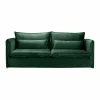 Canapé<Made in Meubles Canapé en velours vert 3 places Madrid
