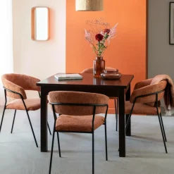 Chaise<Made in Meubles Chaise arrondie terracotta Kanoa (lot de 2)