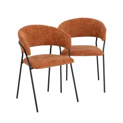 Chaise<Made in Meubles Chaise arrondie terracotta Kanoa (lot de 2)