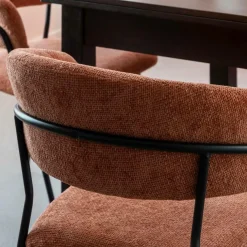 Chaise<Made in Meubles Chaise arrondie terracotta Kanoa (lot de 2)