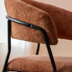 Chaise<Made in Meubles Chaise arrondie terracotta Kanoa (lot de 2)