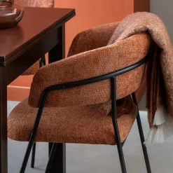 Chaise<Made in Meubles Chaise arrondie terracotta Kanoa (lot de 2)