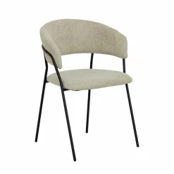 Chaise<Made in Meubles Chaise arrondie tissu écru Kanoa (lot de 2)