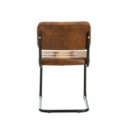 Chaise<Made in Meubles Chaise cantilever en microfibre marron Mambo (lot de 2)