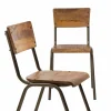 Chaise<Made in Meubles Chaise d'écolier en bois de manguier Marcus (lot de 2)