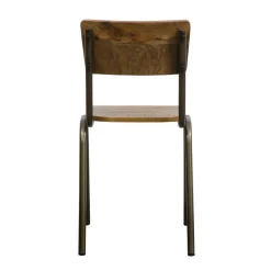 Chaise<Made in Meubles Chaise d'écolier en bois de manguier Marcus (lot de 2)