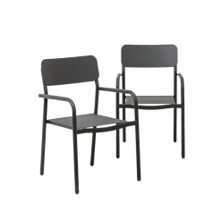 Chaise De Jardin<Made in Meubles Chaise de jardin en aluminium gris  Kaïa (lot de 2)
