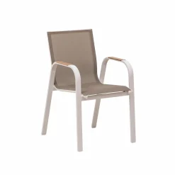 Chaise De Jardin<Made in Meubles Chaise de jardin taupe en aluminium Ayden (lot de 2)