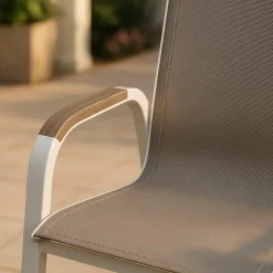 Chaise De Jardin<Made in Meubles Chaise de jardin taupe en aluminium Ayden (lot de 2)