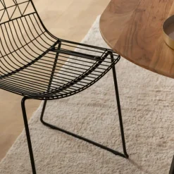 Chaise<Made in Meubles Chaise design en métal noir (lot de 2)