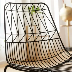 Chaise<Made in Meubles Chaise design en métal noir (lot de 2)