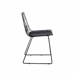 Chaise<Made in Meubles Chaise design en métal noir (lot de 2)