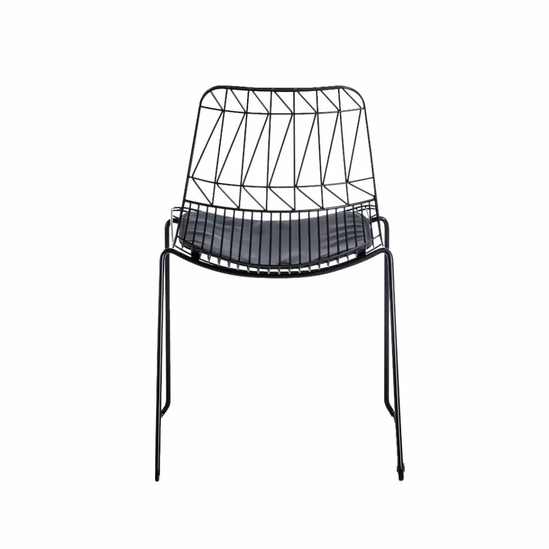 Chaise<Made in Meubles Chaise design en métal noir (lot de 2)