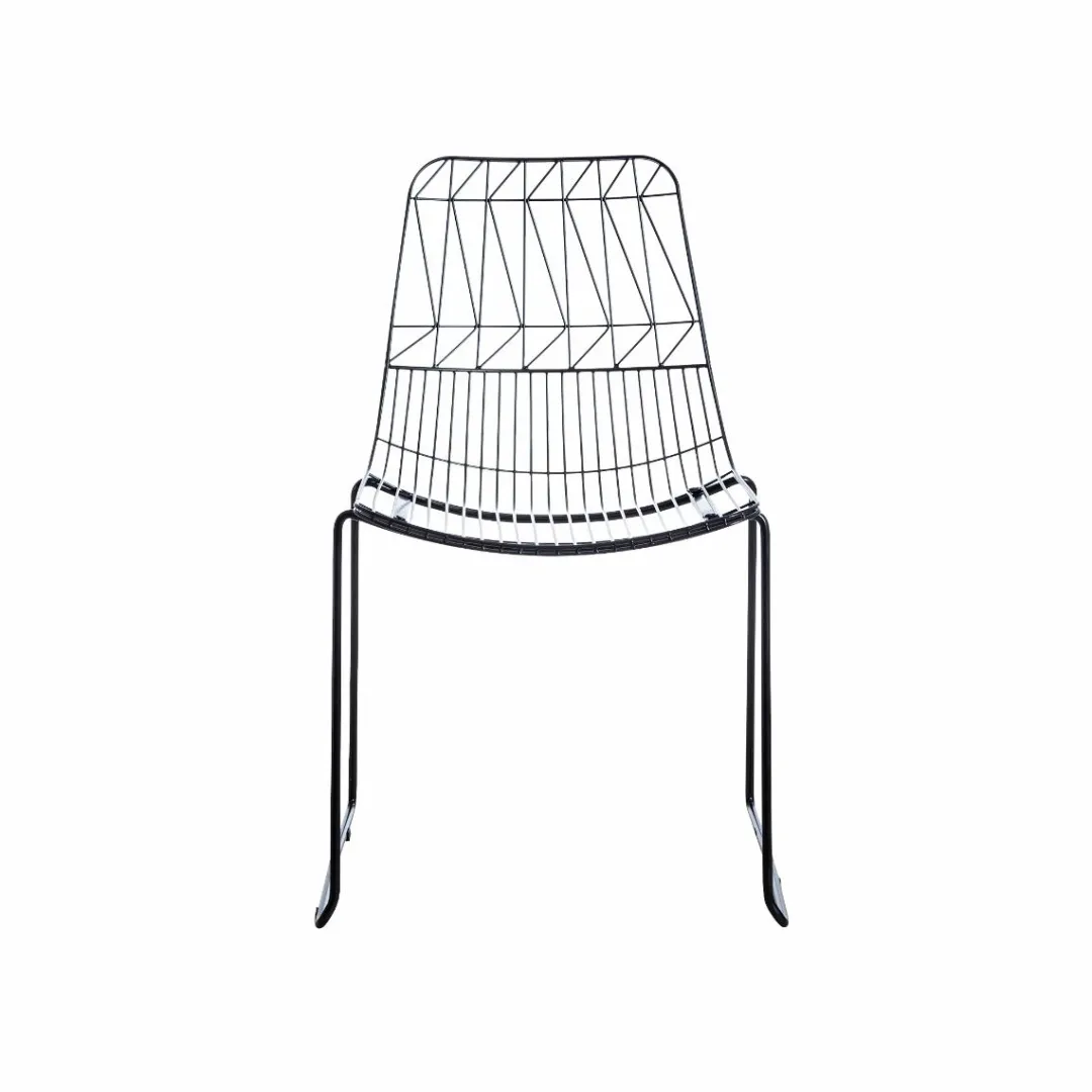 Chaise<Made in Meubles Chaise design en métal noir (lot de 2)