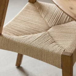 Chaise<Made in Meubles Chaise en bois de chêne et en corde Auren (lot de 2)