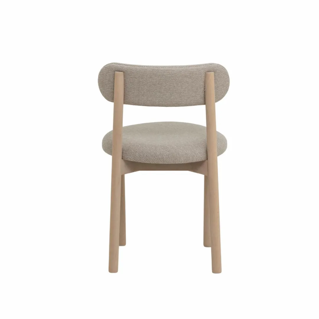 Chaise<Made in Meubles Chaise en bois de hêtre clair et tissu Aline (lot de 2)