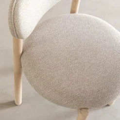 Chaise<Made in Meubles Chaise en bois de hêtre clair et tissu Aline (lot de 2)