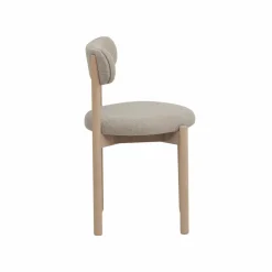 Chaise<Made in Meubles Chaise en bois de hêtre clair et tissu Aline (lot de 2)