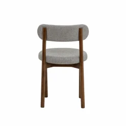 Chaise<Made in Meubles Chaise en bois de hêtre foncé et tissu Aline (lot de 2)