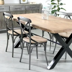 Chaise<Made in Meubles Chaise en bois de manguier Wood (lot de 2)